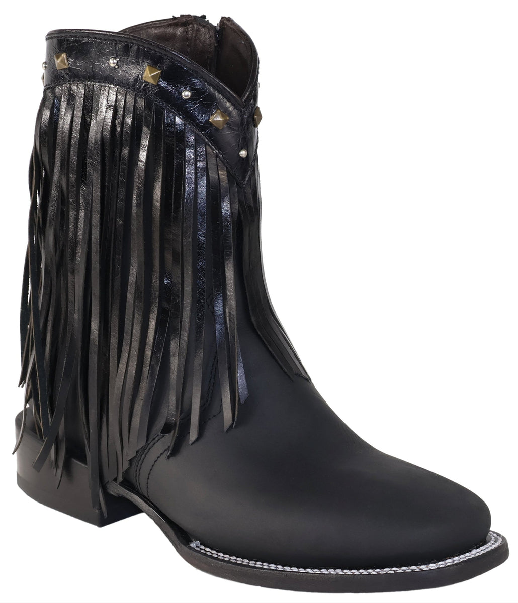 Women Wide Square Toe Short Boots – Caballero Western Wear