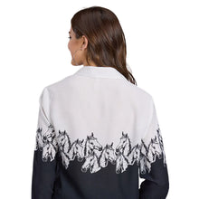 Cargar imagen en el visor de la galería, Roper Women's Horse Border Long Sleeve Snap Western Shirt (Black) 03-050-0590-2090 BL