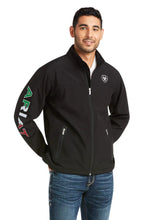 Cargar imagen en el visor de la galería, Ariat Men's New Team Mexico Softshell Jacket (Black) 10031424