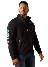 Cargar imagen en el visor de la galería, Ariat Men's New Team Mexico Softshell Jacket (Black) 10031424