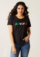 Load image into Gallery viewer, Ariat Women's Viva Mexico Screen Print Logo T-Shirt (Black) 10036634
