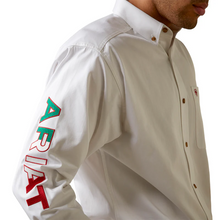 Load image into Gallery viewer, Ariat Men's Team Logo Mexico Shirt (White) 10040911