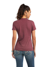 Load image into Gallery viewer, Ariat Women's Sol Heather Short Sleeve T-Shirt (Burgundy) 10040959