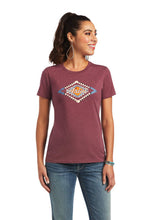 Load image into Gallery viewer, Ariat Women's Sol Heather Short Sleeve T-Shirt (Burgundy) 10040959