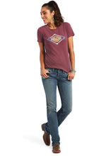 Load image into Gallery viewer, Ariat Women's Sol Heather Short Sleeve T-Shirt (Burgundy) 10040959
