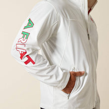 Cargar imagen en el visor de la galería, Ariat Men's New Team Softshell Mexico Jacket (White) 10043549