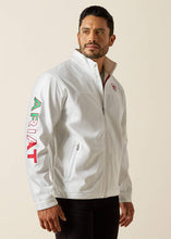 Cargar imagen en el visor de la galería, Ariat Men's New Team Softshell Mexico Jacket (White) 10043549
