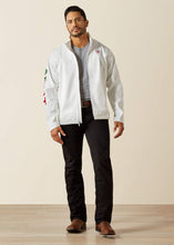 Cargar imagen en el visor de la galería, Ariat Men's New Team Softshell Mexico Jacket (White) 10043549