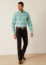 Load image into Gallery viewer, Ariat Men's Jimmie Button Down Shirt (Turquoise) 10054693