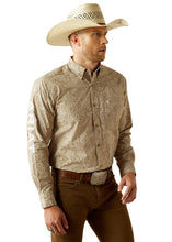 Load image into Gallery viewer, Ariat Men's Team Kason Logo Embroidery Western Shirt (Khaki) 10054692