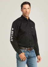 Load image into Gallery viewer, Ariat Men's Team Logo Twill Fitted Button Down Shirt (Black) 10034231