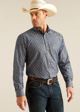 Load image into Gallery viewer, Ariat Men's Shirt Dillion Chambray Blue Print (Blue) 10048434