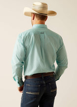Load image into Gallery viewer, Men's Ariat Team Gian Classic Fit Button Down Shirt (Teal) 10048394