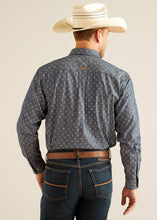 Load image into Gallery viewer, Ariat Men's Shirt Dillion Chambray Blue Print (Blue) 10048434