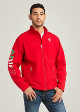 Cargar imagen en el visor de la galería, Ariat Men's New Team Softshell Mexico Jacket (Red) 10033525