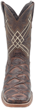 Load image into Gallery viewer, Silverton Pirarucu LG Print Leather Wide Square Toe Boots (Brown)