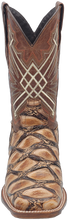 Load image into Gallery viewer, Silverton Pirarucu LG Print Leather Wide Square Toe Boots (Beige)