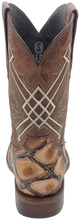 Load image into Gallery viewer, Silverton Pirarucu LG Print Leather Wide Square Toe Boots (Beige)