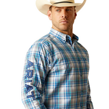 Load image into Gallery viewer, Ariat Men's Griffen Fitted Button Down Shirt (Blue) 10048390