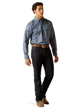 Load image into Gallery viewer, Ariat Men's Eddie Southwestern Print Long Sleeve Button-Down Shirt (Blue) 10051264