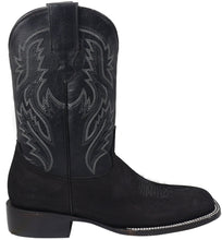 Cargar imagen en el visor de la galería, Silverton Jasper All Leather Wide Square Toe Boots (Black)