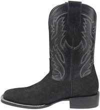 Cargar imagen en el visor de la galería, Silverton Jasper All Leather Wide Square Toe Boots (Black)