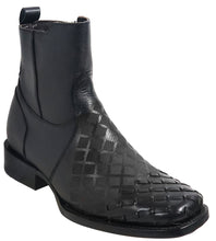 Cargar imagen en el visor de la galería, Silverton Jerry All Leather Wide Square Toe Short Boots (Black)