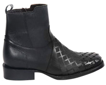 Cargar imagen en el visor de la galería, Silverton Jerry All Leather Wide Square Toe Short Boots (Black)