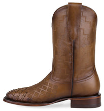 Cargar imagen en el visor de la galería, Finn All Leather Wide Square Toe Boots (Honey)