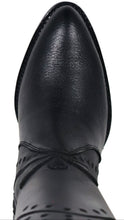 Load image into Gallery viewer, Nora All Leather Snip Toe Knee High Boots (Black)