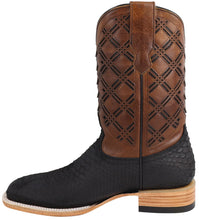 Cargar imagen en el visor de la galería, Silverton Peyton All Leather Wide Square Toe Boots (Black)