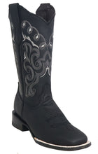 Load image into Gallery viewer, Silverton Sara All Leather Wide Square Toe Boots (Black)