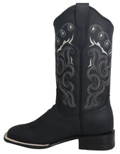 Load image into Gallery viewer, Silverton Sara All Leather Wide Square Toe Boots (Black)
