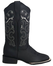 Load image into Gallery viewer, Silverton Sara All Leather Wide Square Toe Boots (Black)