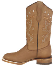 Load image into Gallery viewer, Silverton Sara All Leather Wide Square Toe Boots (Tobacco)