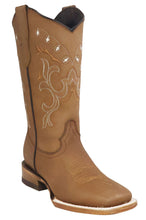 Load image into Gallery viewer, Silverton Sara All Leather Wide Square Toe Boots (Tobacco)