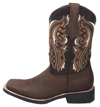 Load image into Gallery viewer, Silverton Stockton All Leather Square Toe Boots (Chocolate)