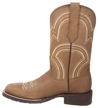 Load image into Gallery viewer, Silverton Weston All Leather Wide Square Toe Boots (Tobacco)