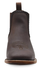 Load image into Gallery viewer, Silverton Ellie All Leather Wide Square Toe Short Boots (Brown)