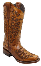 Load image into Gallery viewer, Silverton Grace All Leather Square Toe Boots (Cognac)