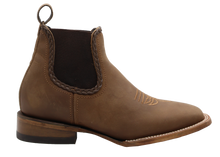 Load image into Gallery viewer, Silverton Ellie All Leather Wide Square Toe Short Boots (Tobacco)