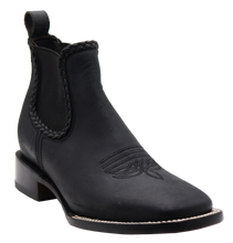 Load image into Gallery viewer, Silverton Ellie All Leather Wide Square Toe Short Boots (Black)