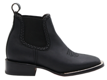Load image into Gallery viewer, Silverton Ellie All Leather Wide Square Toe Short Boots (Black)