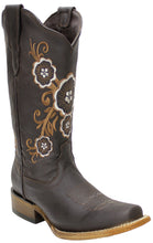 Load image into Gallery viewer, Silverton Linda All Leather Square Toe Boots (Chocolate)