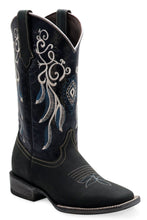 Load image into Gallery viewer, Silverton Mary All Leather Wide Square Toe Boots (Black)