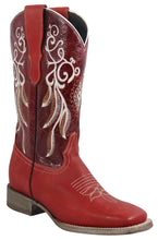 Load image into Gallery viewer, Silverton Mary All Leather Wide Square Toe Boots (Red)