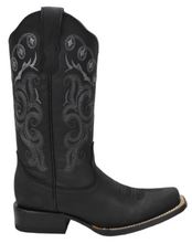 Load image into Gallery viewer, Silverton Sara All Leather Square Toe Boots (Black)