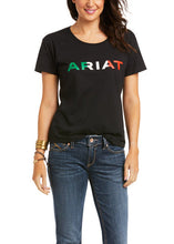 Load image into Gallery viewer, Ariat Women's Viva Mexico Screen Print Logo T-Shirt (Black) 10036634