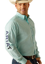 Load image into Gallery viewer, Men's Ariat Team Gian Classic Fit Button Down Shirt (Teal) 10048394