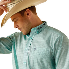 Load image into Gallery viewer, Men's Ariat Team Gian Classic Fit Button Down Shirt (Teal) 10048394